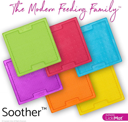 Classic Soother Cat Lick Mat and Slow Feeder for Anxiety Relief - Ideal for Food, Treats, Yogurt, or Peanut Butter - Green