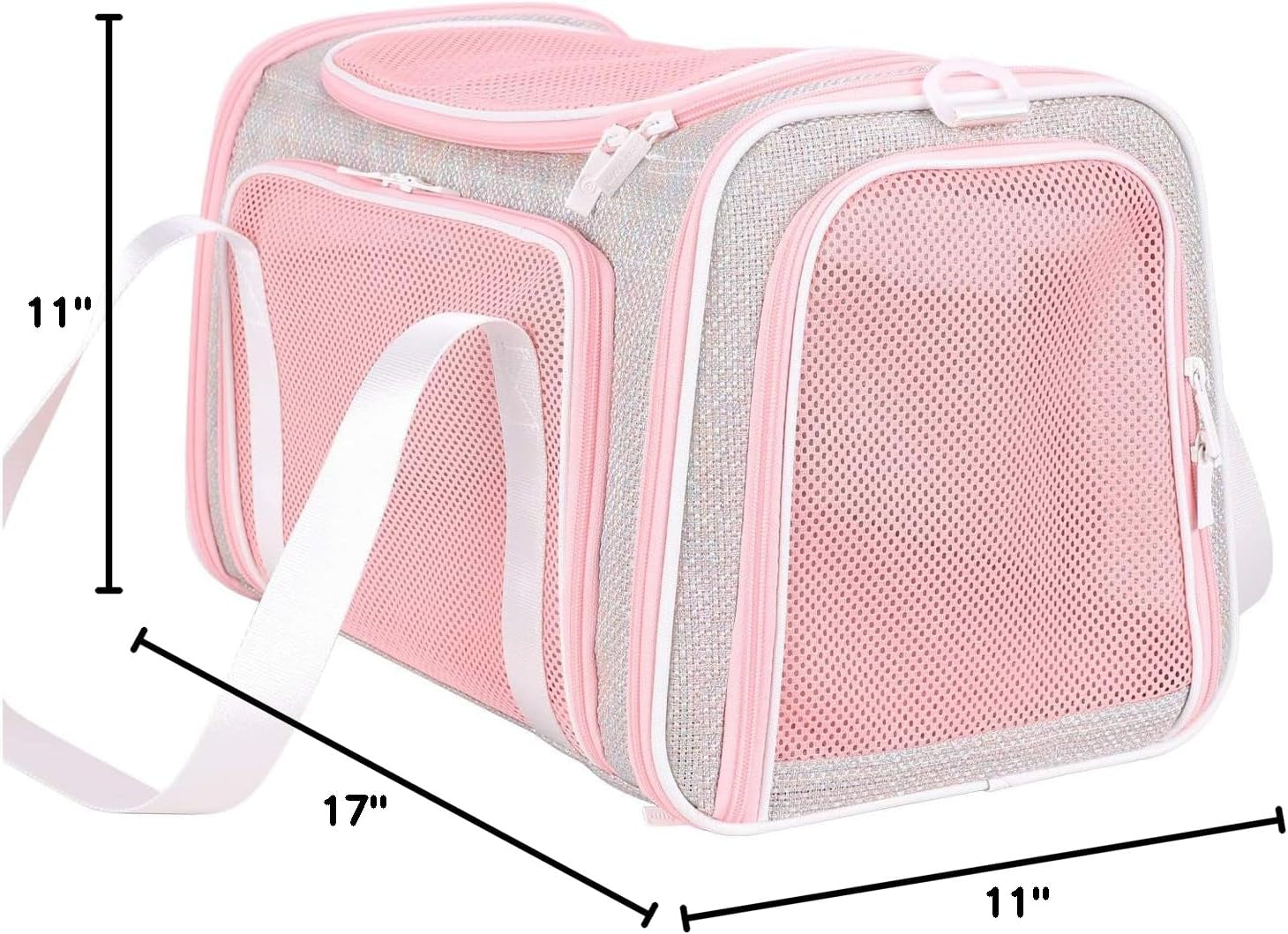Medium Fantasy Pink Soft Travel Carrier Bag for Cats and Puppies