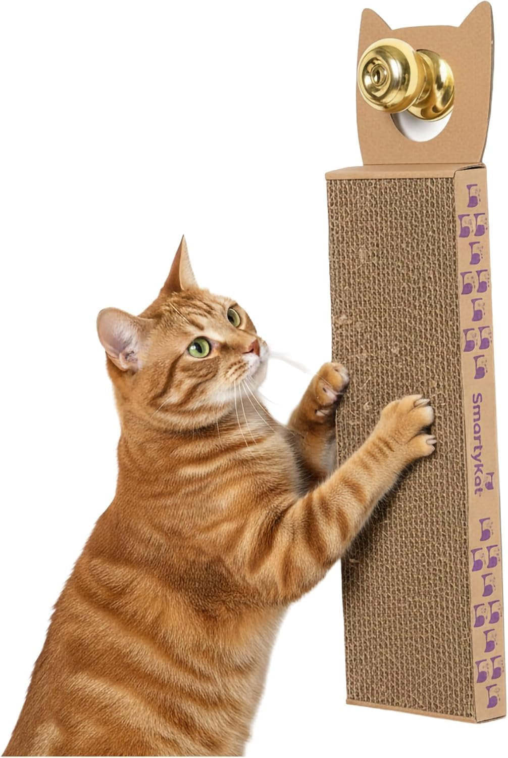 Corrugated Cat Scratcher with Catnip Infusion Technology - Brown, Single Wide
