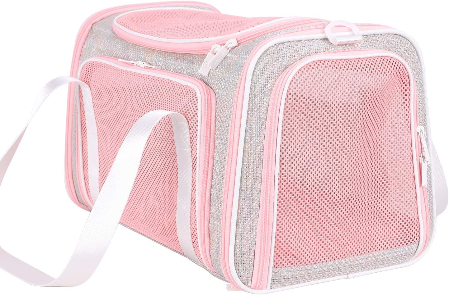 Medium Fantasy Pink Soft Travel Carrier Bag for Cats and Puppies
