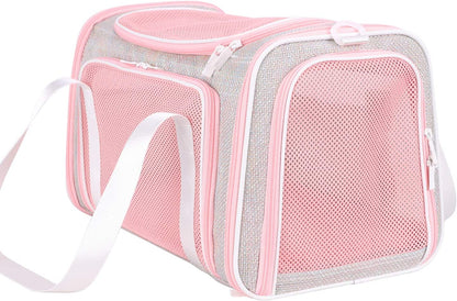 Medium Fantasy Pink Soft Travel Carrier Bag for Cats and Puppies