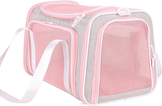 Medium Fantasy Pink Soft Travel Carrier Bag for Cats and Puppies
