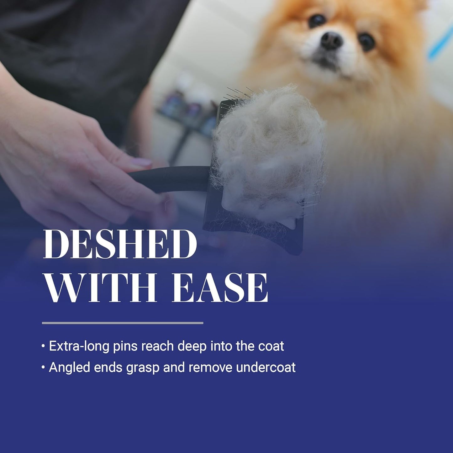 Big K Professional Slicker Brush for Dogs (Goldendoodles, Labradoodles, Poodles) - Efficient Grooming Tool for Fluffing, Detangling, and Styling, Black, Large