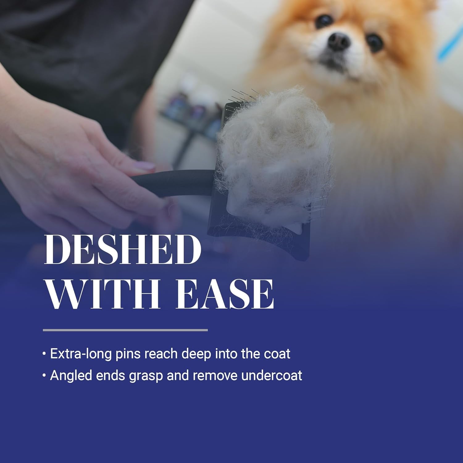Big K Professional Slicker Brush for Dogs (Goldendoodles, Labradoodles, Poodles) - Efficient Grooming Tool for Fluffing, Detangling, and Styling, Black, Large