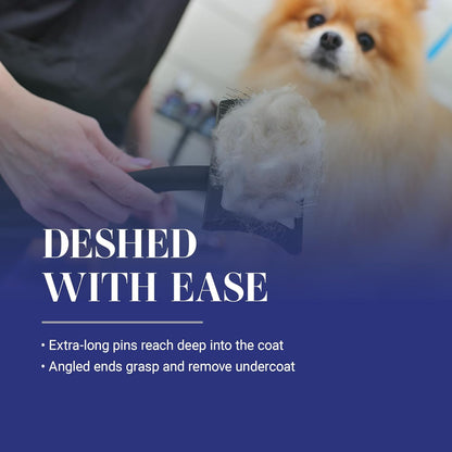Big K Professional Slicker Brush for Dogs (Goldendoodles, Labradoodles, Poodles) - Efficient Grooming Tool for Fluffing, Detangling, and Styling, Black, Large