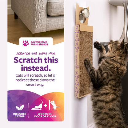 Corrugated Cat Scratcher with Catnip Infusion Technology - Brown, Single Wide