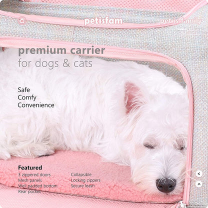 Medium Fantasy Pink Soft Travel Carrier Bag for Cats and Puppies