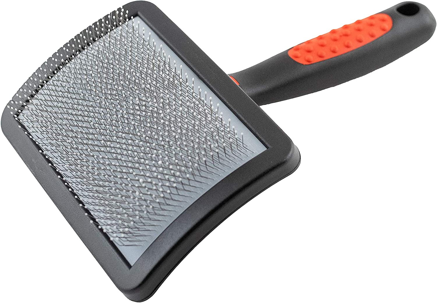 Paw Brothers Large Curved Slicker Brush for Dogs with Coated Tips for Gentle Grooming and Maximum Coverage