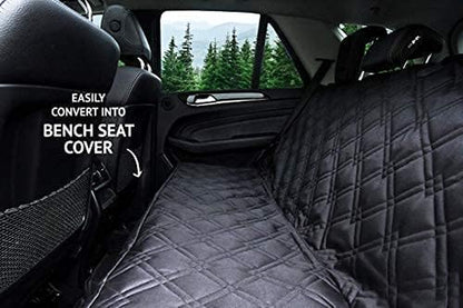 Premium Waterproof Dog Car Seat Cover for Back Seat - 58"X56" SUV & Truck Large Pet Seat Protector and Hammock