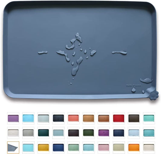 Waterproof Pet Feeding Mats with Elevated Edges - Available in Multiple Sizes and Colors for Dogs, Cats, and Other Pets