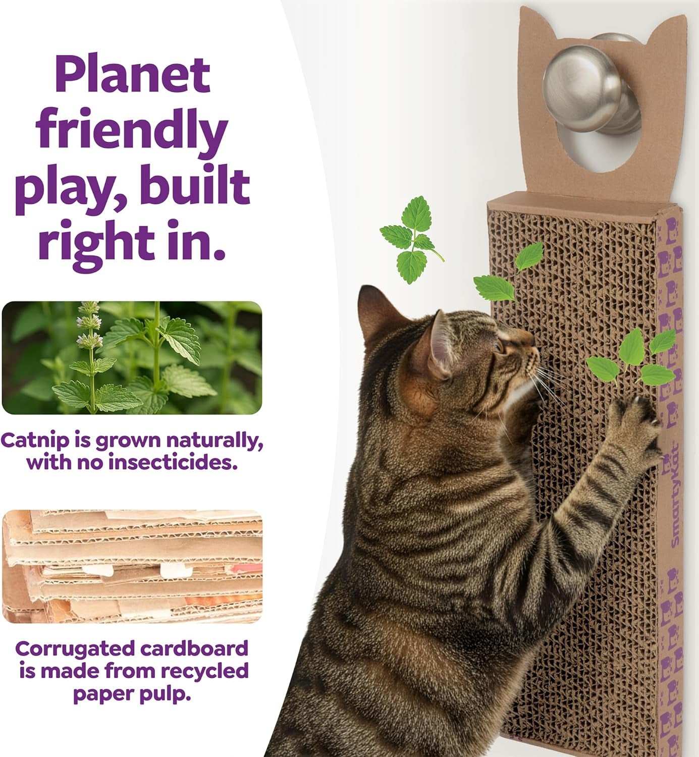 Corrugated Cat Scratcher with Catnip Infusion Technology - Brown, Single Wide