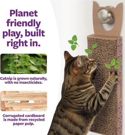 Corrugated Cat Scratcher with Catnip Infusion Technology - Brown, Single Wide